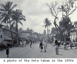 1890 களில் எடுக்கப்பட்ட பெங்களூர் பேட்டையின் புகைப்படம், கர்சன் சேகரிப்பின் 