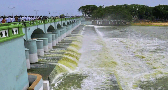 river Kaveri at Kallanai, Tamil Nadu :: courtesy-The Hindustan Times