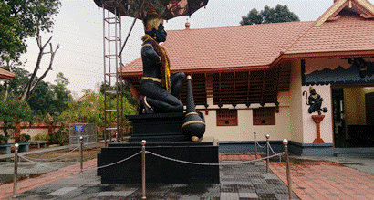श्री हनुमान स्वामी मंदिर परिसर, पंगोडे, तिरुवनंतपुरम का दृश्य