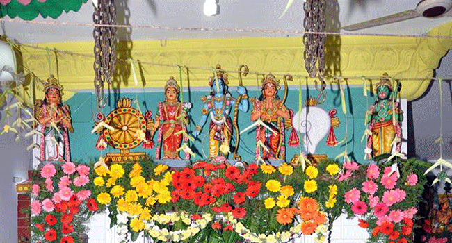 Mugappu of garbhagraham to Sundara Veera Anjaneya Sannidhi, Tirupattur