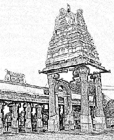 Kanchipuram, Iyenkullam Anjaneya Temple front Tower