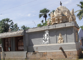 श्री अंजनेय मंदिर, [जीर्णोद्धार के बाद], कुरुवेली कुडवासल तालुक तिरूवूरुर जिला 