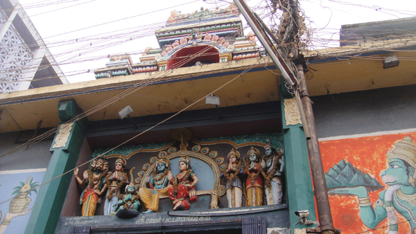 Sitarama Anjaneya Mataalayam, behind alankar theater, Madurai, Tamil Nadu.
